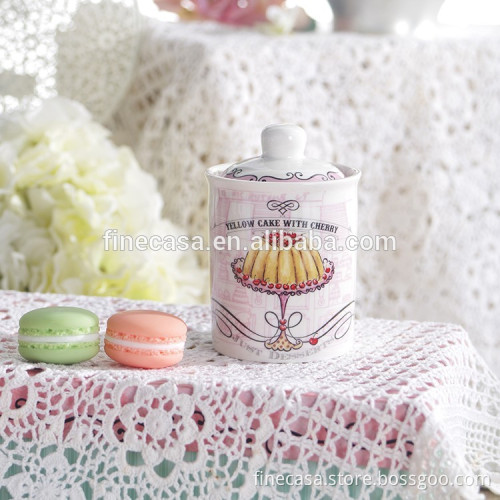 180CC Elegant New Bone China Small Airtight Container of Sweet Cup Cake